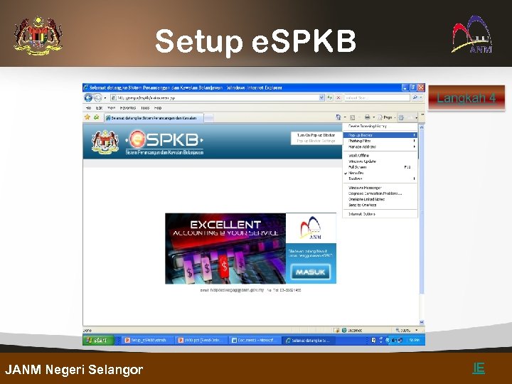 Setup e. SPKB JANM Negeri Selangor IE 