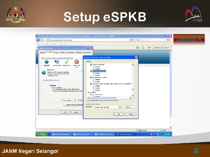 Setup e. SPKB JANM Negeri Selangor IE 