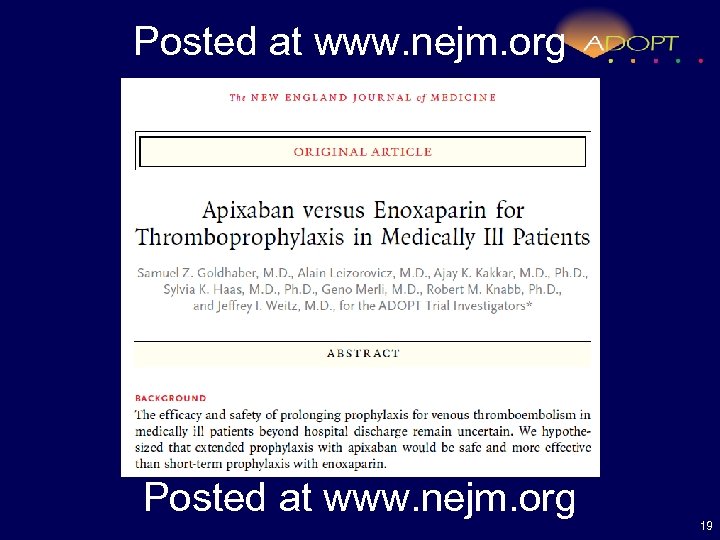 Posted at www. nejm. org 19 