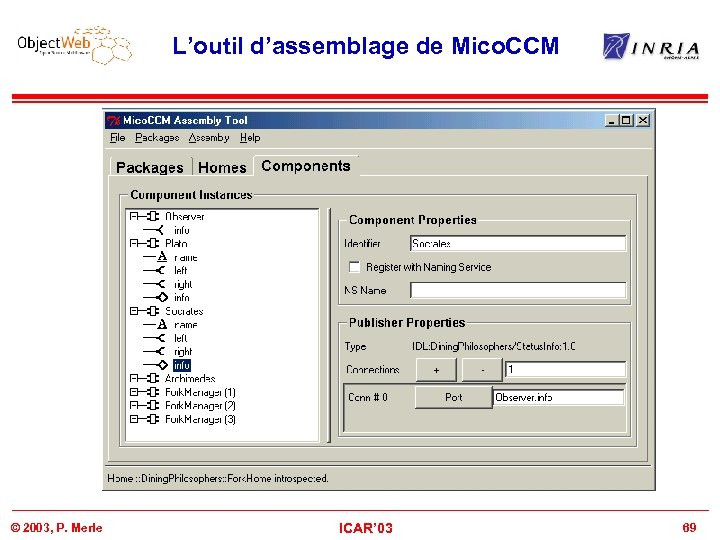L’outil d’assemblage de Mico. CCM © 2003, P. Merle ICAR’ 03 69 