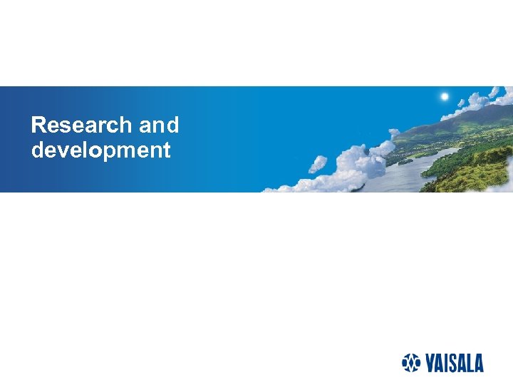 Research and development 