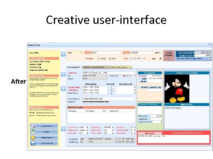 Creative user-interface After 