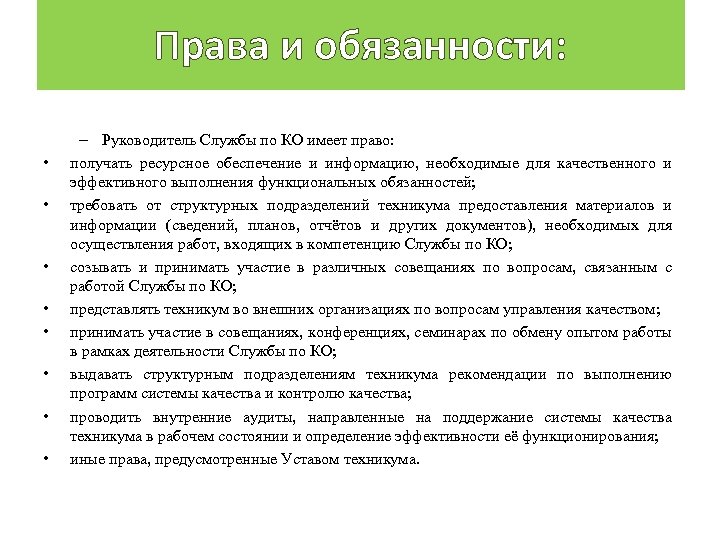 Полномочия и ответственность руководителя проекта