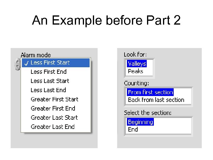 An Example before Part 2 