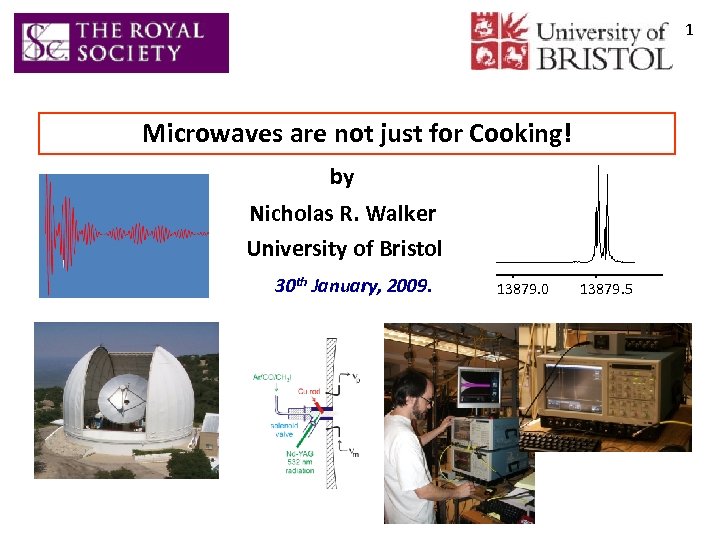 1 Microwaves are not just for Cooking! by Nicholas R. Walker University of Bristol