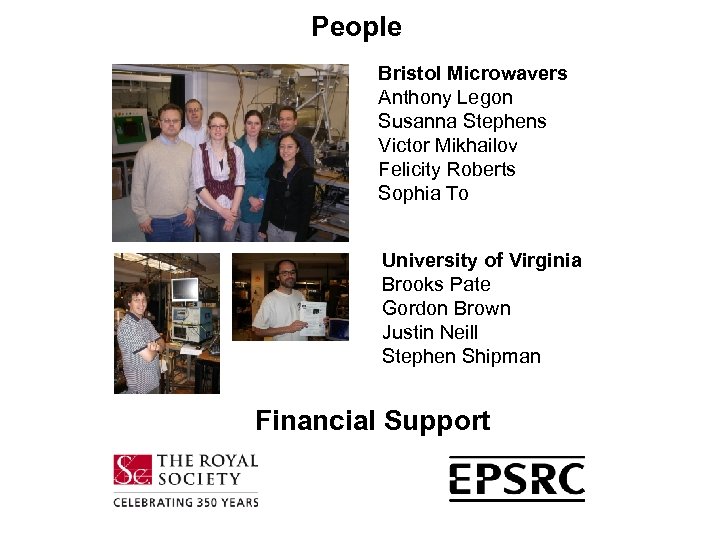 People Bristol Microwavers Anthony Legon Susanna Stephens Victor Mikhailov Felicity Roberts Sophia To University