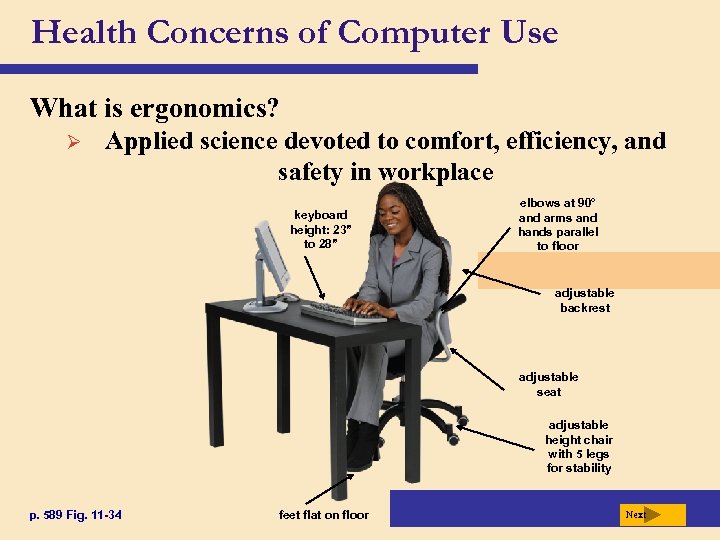 Health Concerns of Computer Use What is ergonomics? Ø Applied science devoted to comfort,