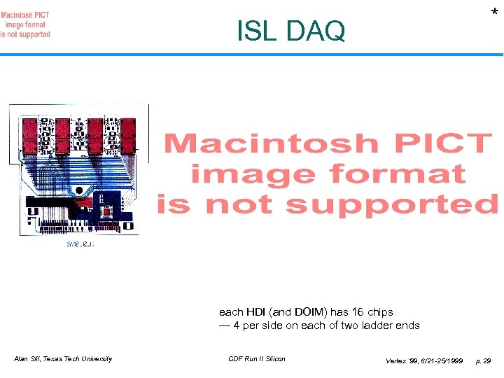 * ISL DAQ each HDI (and DOIM) has 16 chips — 4 per side