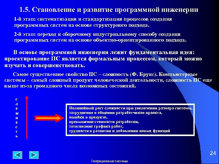 1. 5. Становление и развитие программной инженерии 1 -й этап: систематизация и стандартизация процессов