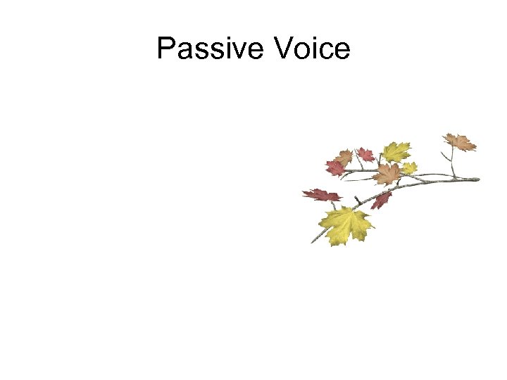 Passive Voice 