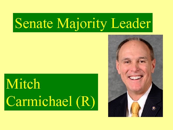 Senate Majority Leader Mitch Carmichael (R) 