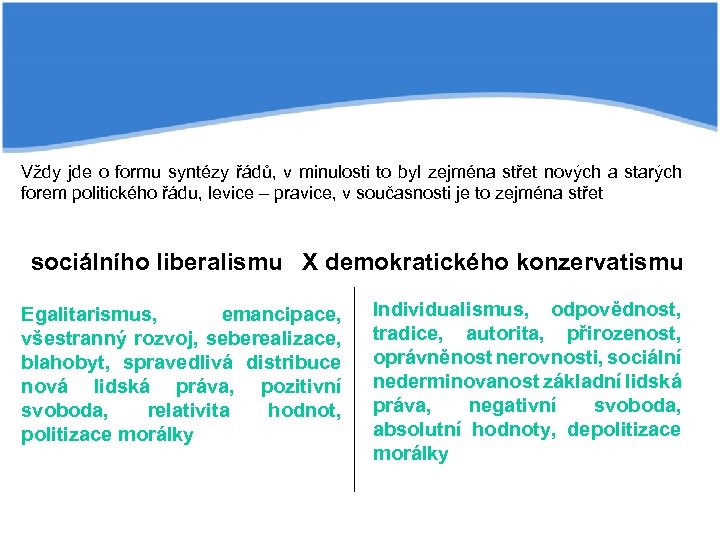 Vždy jde o formu syntézy řádů, v minulosti to byl zejména střet nových a