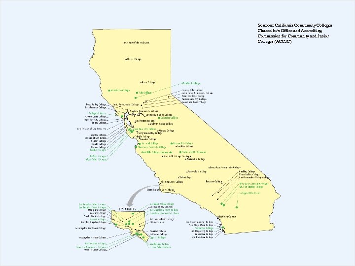 Sources: California Community Colleges Chancellor's Office and Accrediting Commission for Community and Junior Colleges