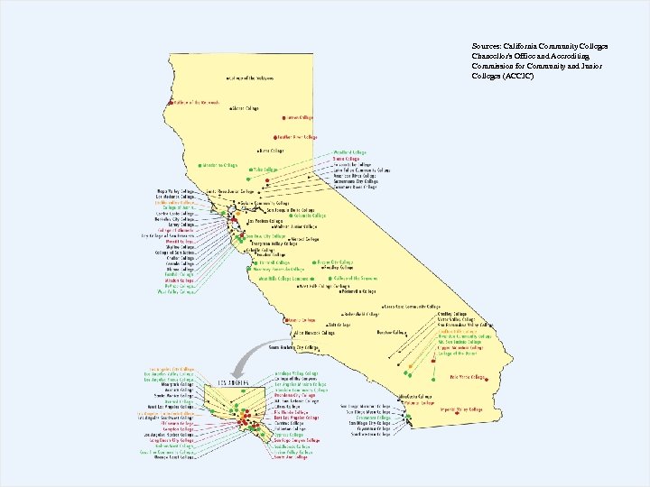 Sources: California Community Colleges Chancellor's Office and Accrediting Commission for Community and Junior Colleges