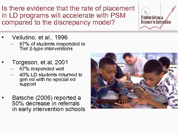 Is there evidence that the rate of placement in LD programs will accelerate with