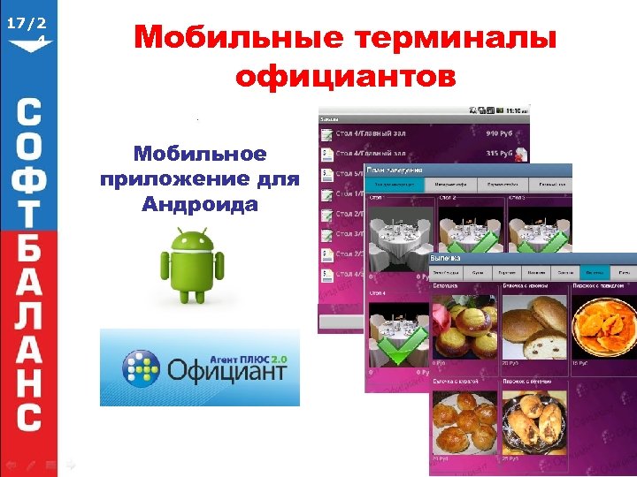 17/2 4 Мобильные терминалы официантов Мобильное приложение для Андроида 