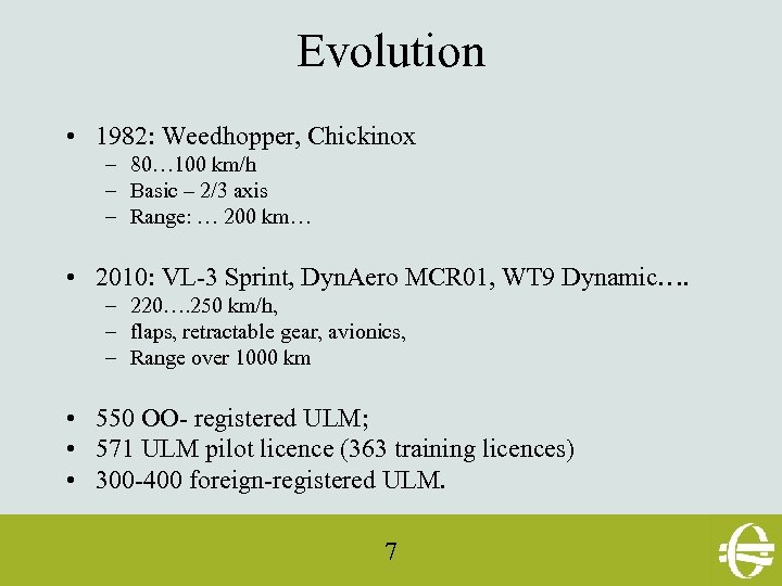 Evolution • 1982: Weedhopper, Chickinox – 80… 100 km/h – Basic – 2/3 axis