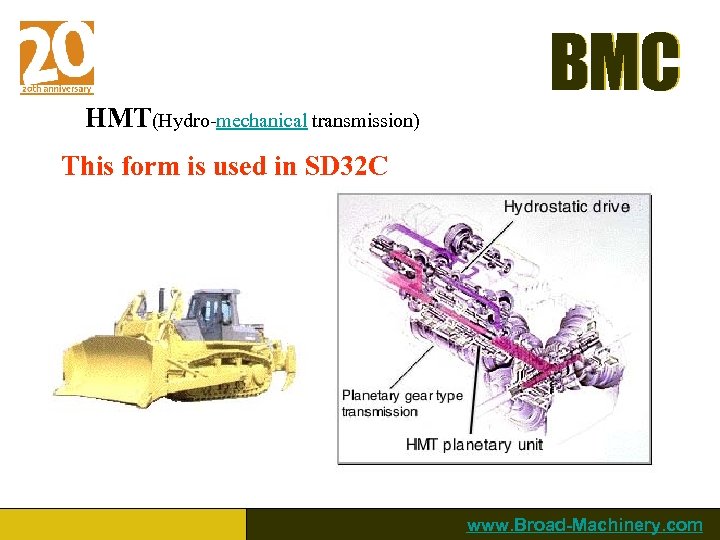 HMT(Hydro-mechanical transmission) BMC This form is used in SD 32 C www. Broad-Machinery. com