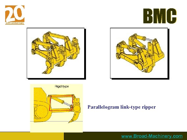 BMC Parallelogram link-type ripper www. Broad-Machinery. com 
