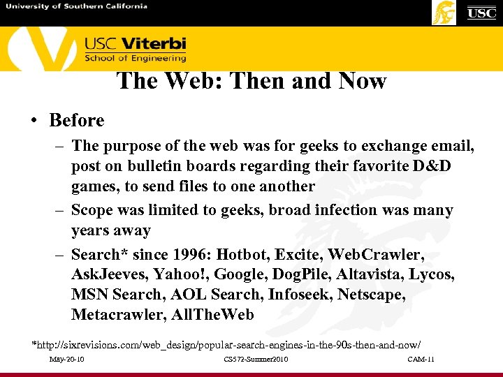 The Web: Then and Now • Before – The purpose of the web was