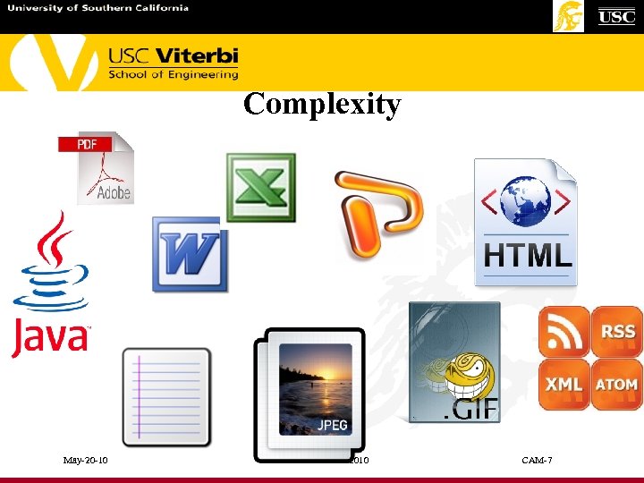 Complexity May-20 -10 CS 572 -Summer 2010 CAM-7 