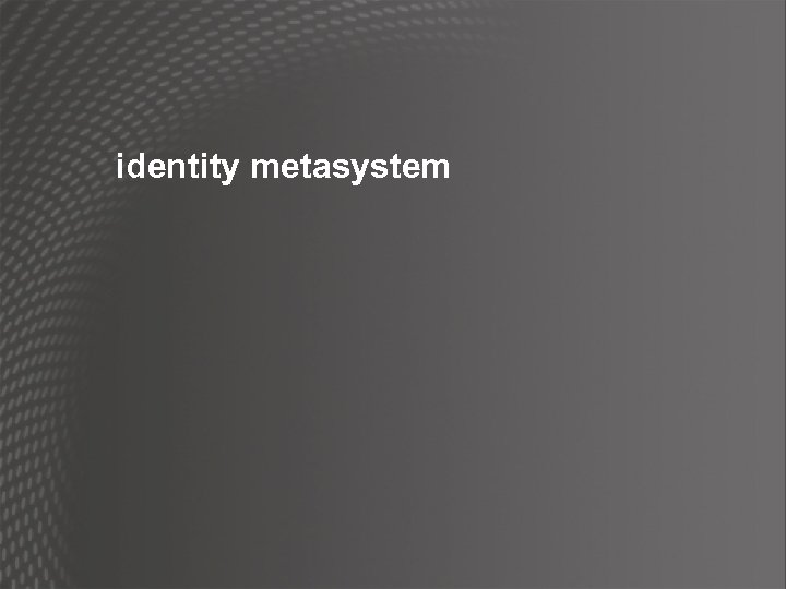 identity metasystem 