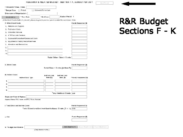 R&R Budget Sections F - K 27 