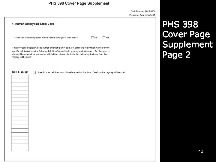 PHS 398 Cover Page Supplement Page 2 42 