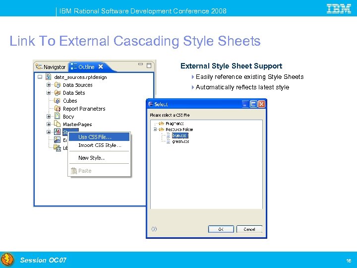IBM Rational Software Development Conference 2008 Link To External Cascading Style Sheets External Style