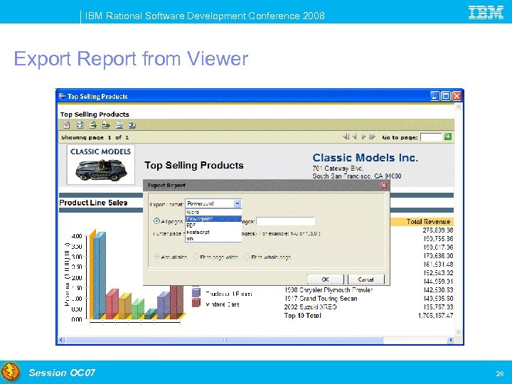IBM Rational Software Development Conference 2008 Export Report from Viewer Session OC 07 28