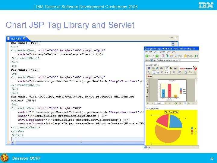 IBM Rational Software Development Conference 2008 Chart JSP Tag Library and Servlet Session OC