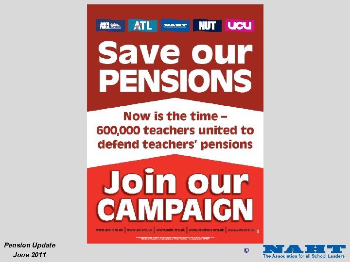 TEACHERS’ PENSION SCHEME Pension Update June 2011 © 