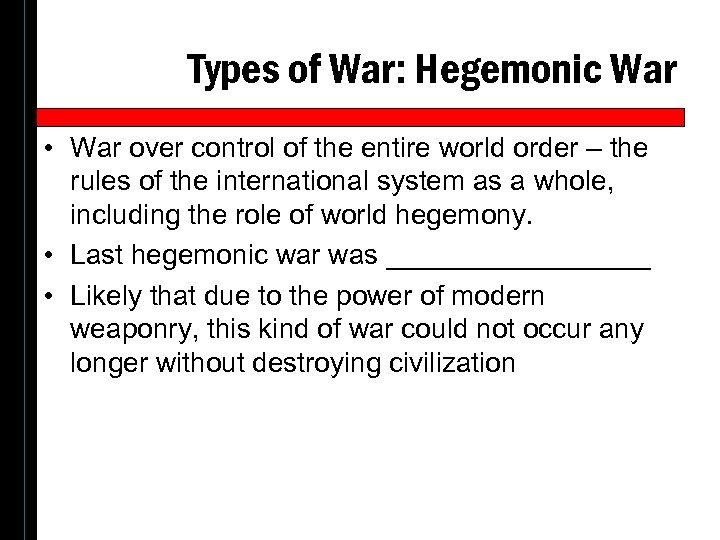 Hegemony Theory