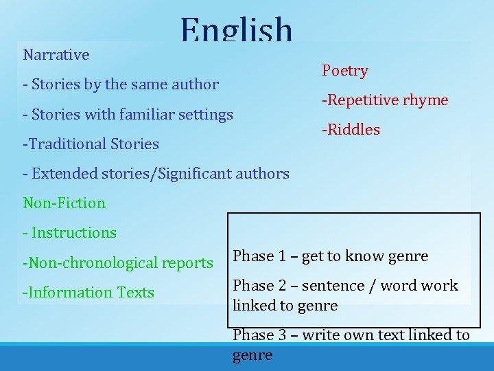 Narrative English Poetry - Stories by the same author - Stories with familiar settings
