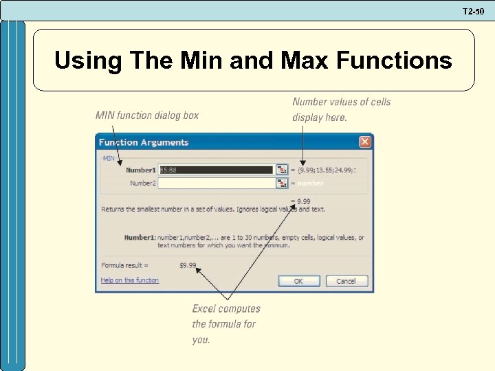 T 2 -50 Using The Min and Max Functions 