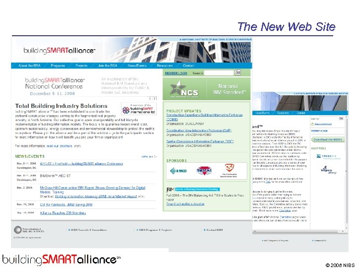 The New Web Site © 2008 NIBS 