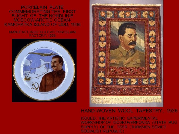 PORCELAIN PLATE COMMEMORATING THE FIRST FLIGHT OF THE NORDLINIE MOSCOW-ARCTIC OCEANKAMCHATKA ISLAND OF UDD,