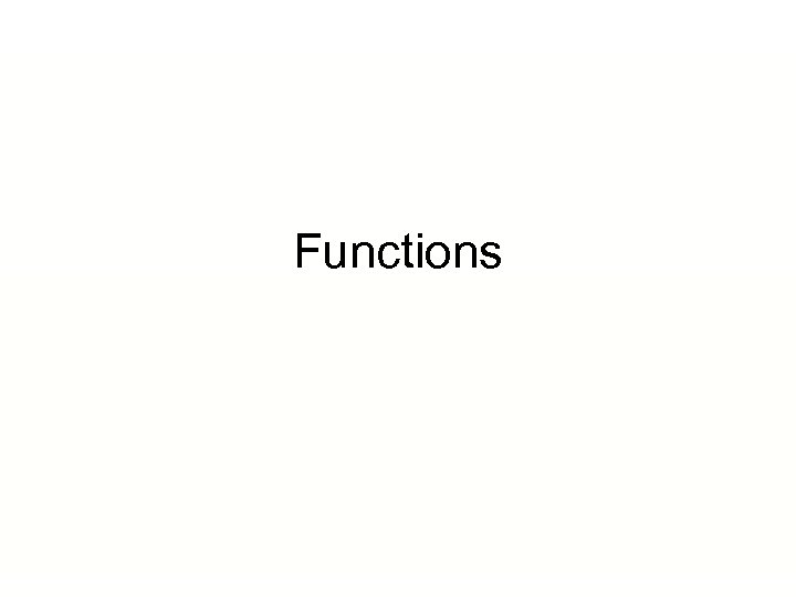 Functions 