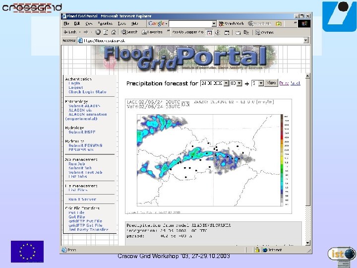 Grid. Port screenshot Cracow Grid Workshop ’ 03, 27 -29. 10. 2003 