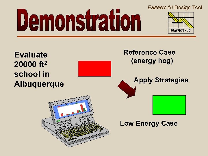 ENERGY-10 Design Tool ENERGY-10 Evaluate 20000 ft 2 school in Albuquerque Reference Case (energy