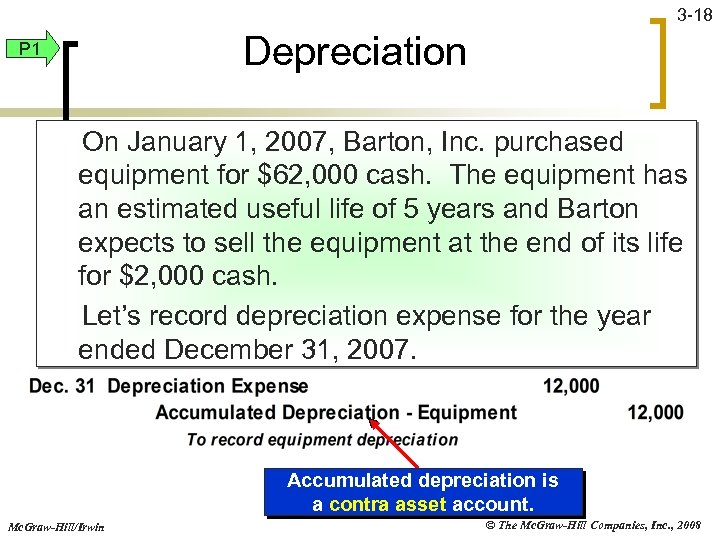 3 -18 Depreciation P 1 On January 1, 2007, Barton, Inc. purchased equipment for