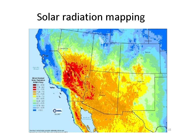 Solar radiation mapping 15 