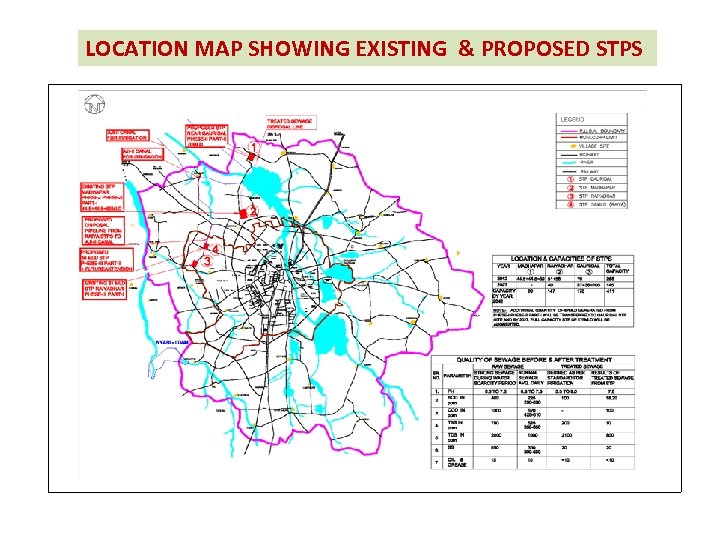 LOCATION MAP SHOWING EXISTING & PROPOSED STPS 