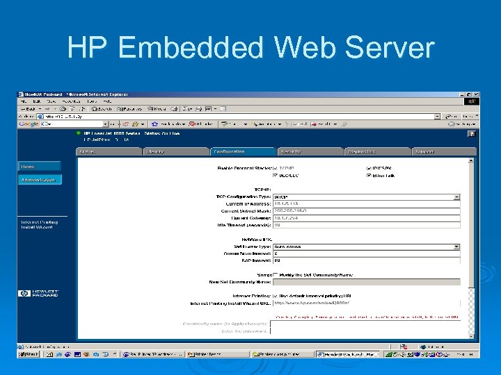 HP Embedded Web Server 