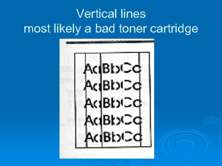 Vertical lines most likely a bad toner cartridge 