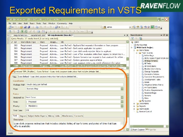 Exported Requirements in VSTS 