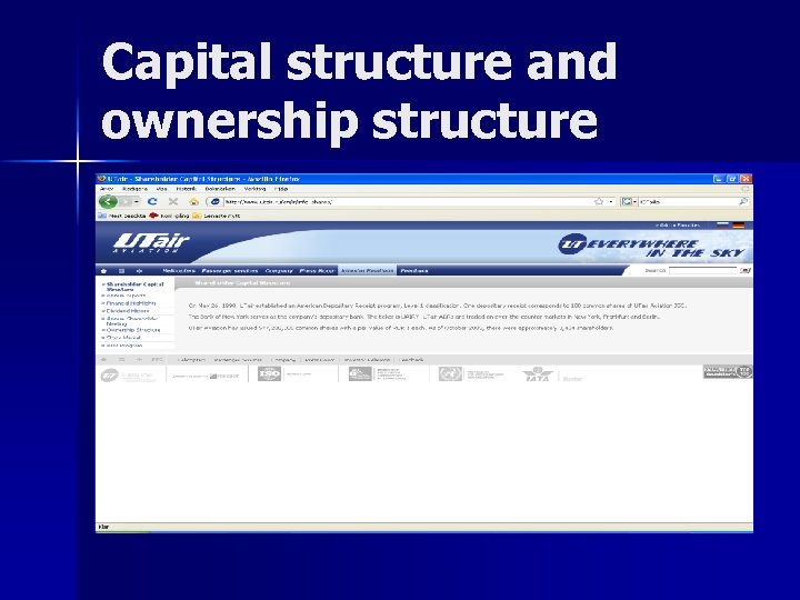 Capital structure and ownership structure 