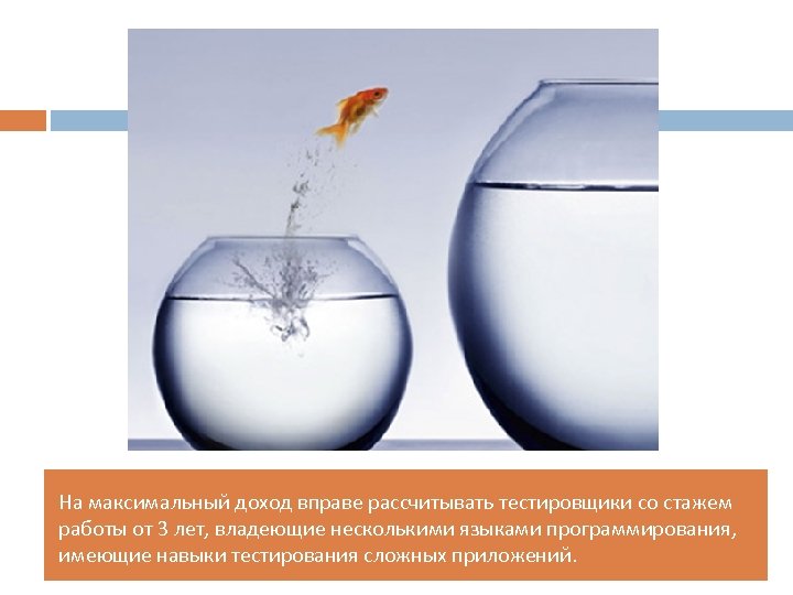На максимальный доход вправе рассчитывать тестировщики со стажем работы от 3 лет, владеющие несколькими