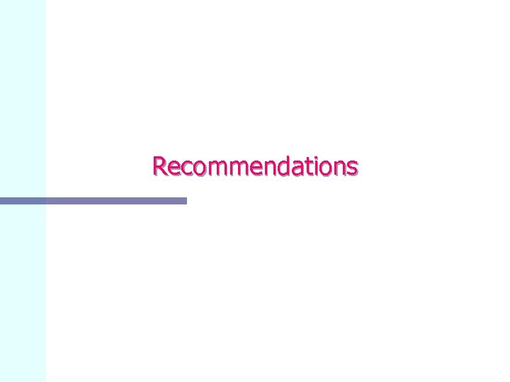 Recommendations 