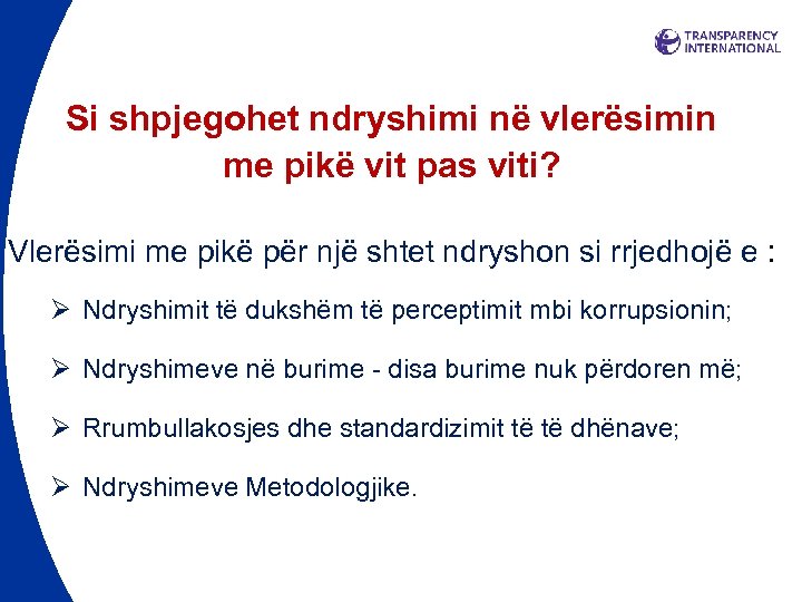 Si shpjegohet ndryshimi në vlerësimin me pikë vit pas viti? Vlerësimi me pikë për